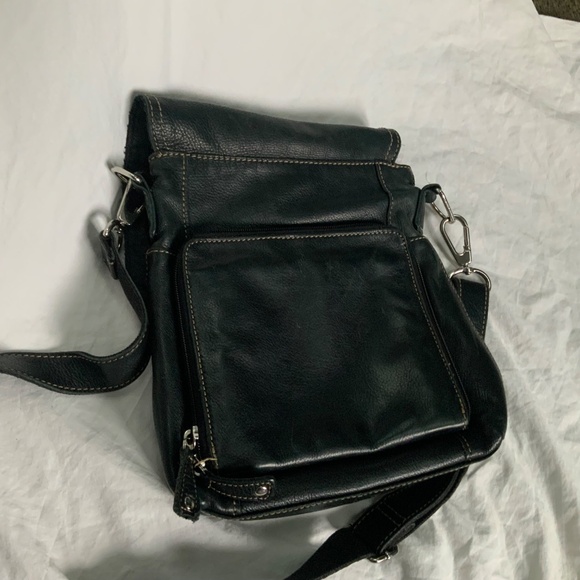 Black Leather Crossbody or Shoulder Bag by Fossil - Picture 2 of 13